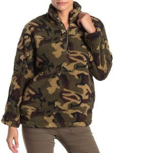 Elodie Half Zip Faux Shearling Pullover